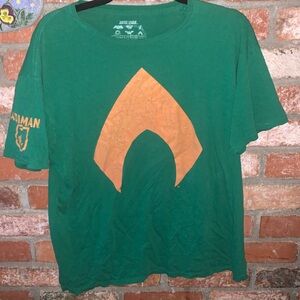 Aquaman Bold Logo T-Shirt Green